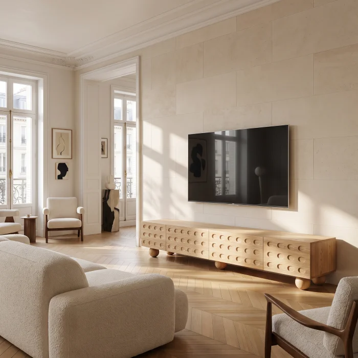 Zense Solid Wood TV Unit - 2