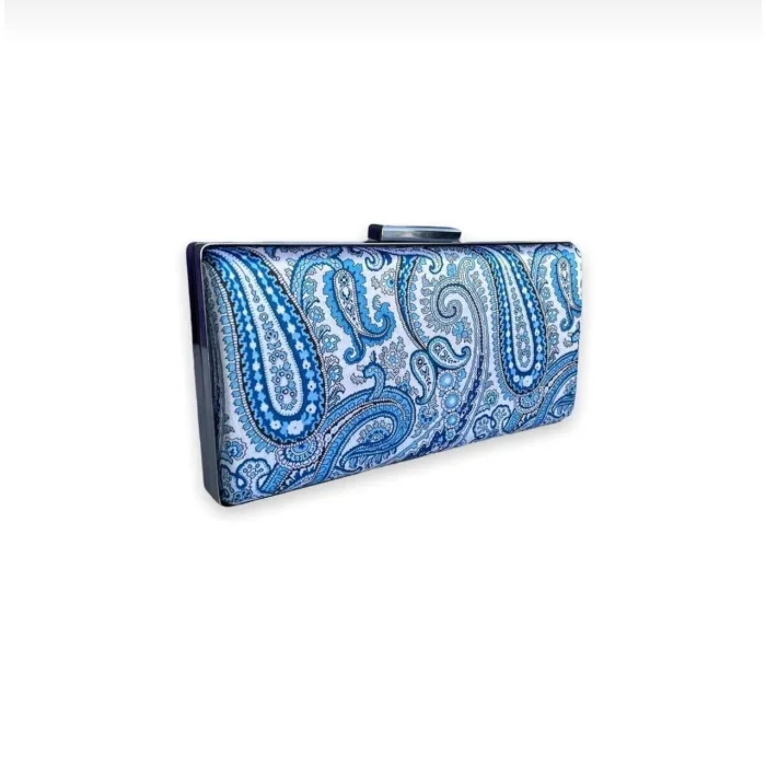 Blue Etro Patterned Evening Clutch Bag - 4