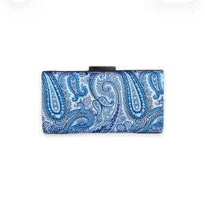 Blue Etro Patterned Evening Clutch Bag - 1