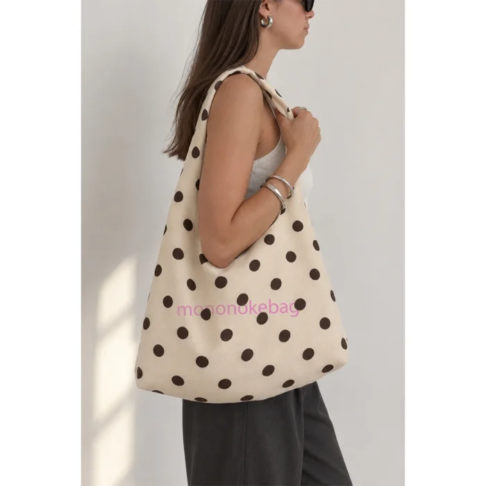 Polka Dot Hobo Shoulder Bag - 2