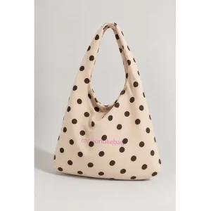 Polka Dot Hobo Shoulder Bag - 1