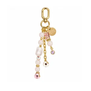 Doğal Taşlı Pembe Kuvars Lucky Charm Çanta & Telefon Aksesuarı - 1