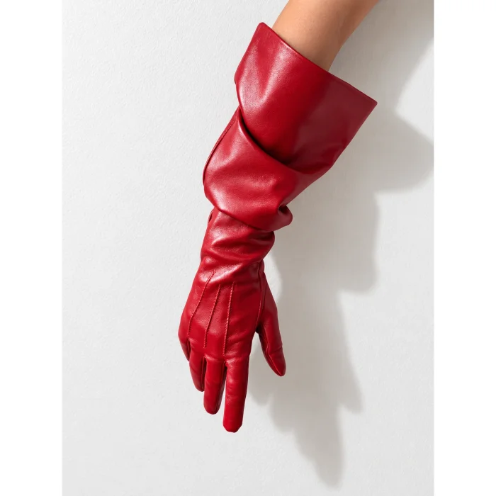 Colette Red Leather Gloves - 2