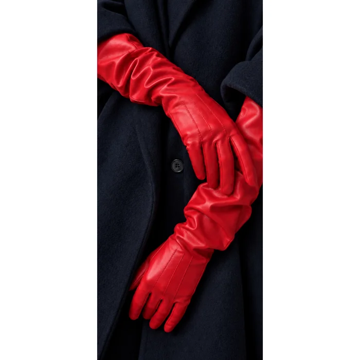 Colette Red Leather Gloves - 3
