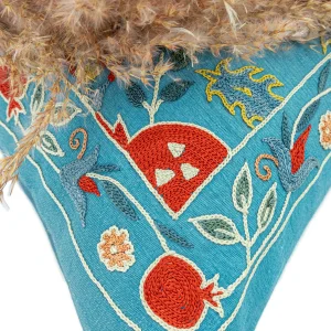 Oryel Embroidered Silk Cushion 50x50 Cm - 7