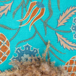 Tuvan Handmade Suzani Cushion 50x50 cm - 6