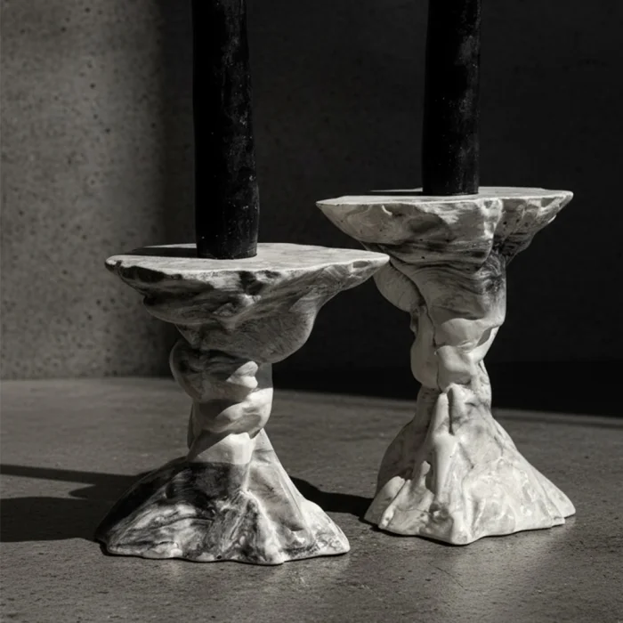 Nocturne Beton İkili Mumluk - 3