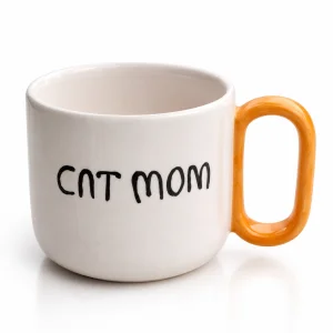 El Yapımı Cat Mom Seramik Kupa - 2
