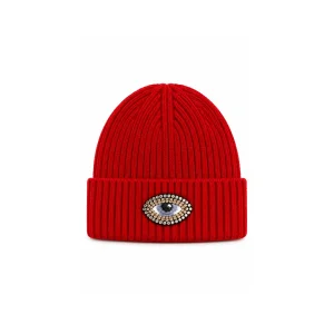 Wool Beanie With Eye Detail - 1