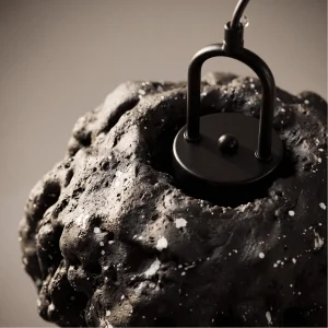 Obsidian Siyah Dekoratif Beton Avize - 4
