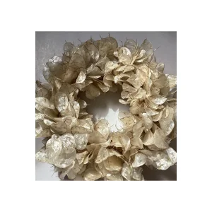 Sedef Çiçeği Lunaria Dekoratif Çelenk - 3