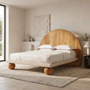 Arquen Wooden Bedstead - 2