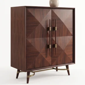 Aubrin Wooden Wine Cabinet - 1