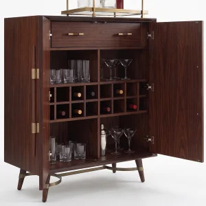 Aubrin Wooden Wine Cabinet - 2