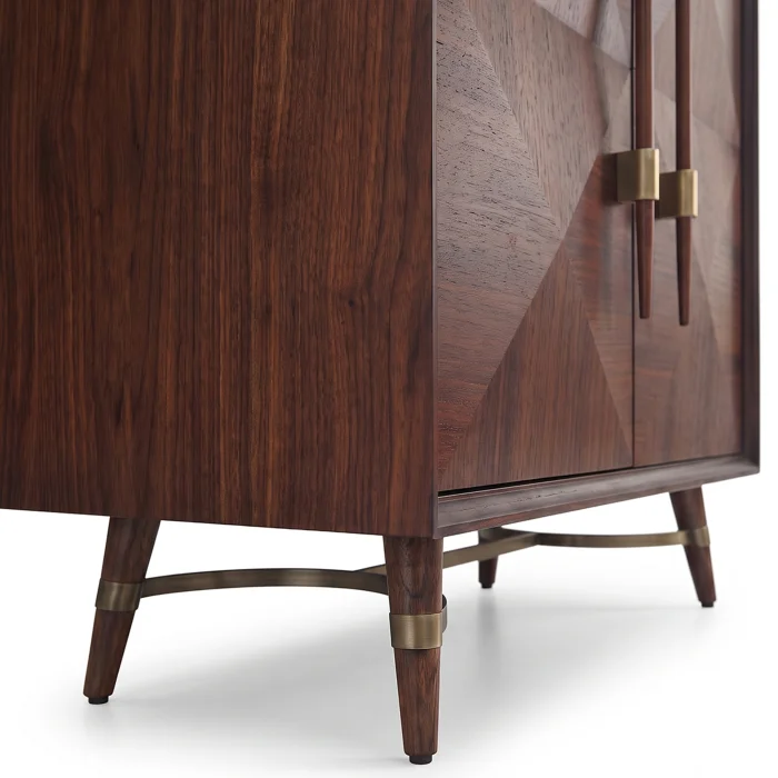 Aubrin Wooden Wine Cabinet - 4