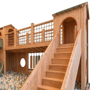 Bastide Wooden Indoor Play Park - 2