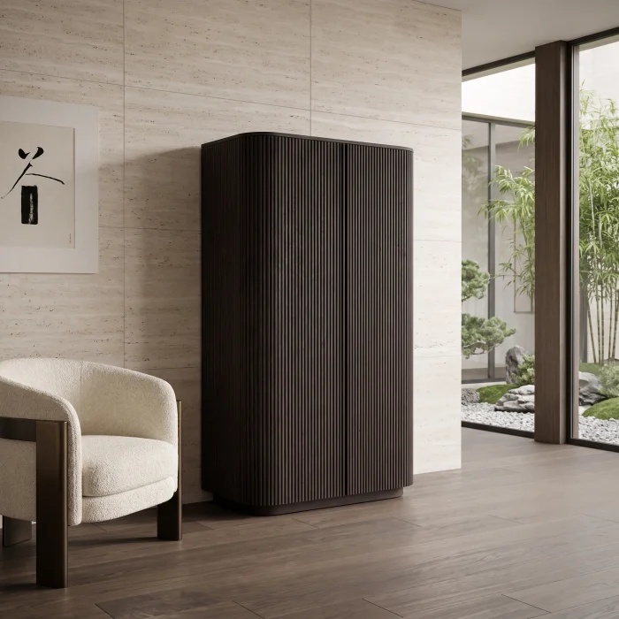 Destiny Black Oak Wood Cabinet - 4