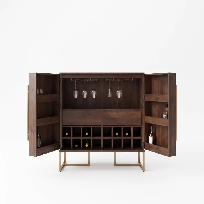 Marlow Wooden Wine Cabinet - 2