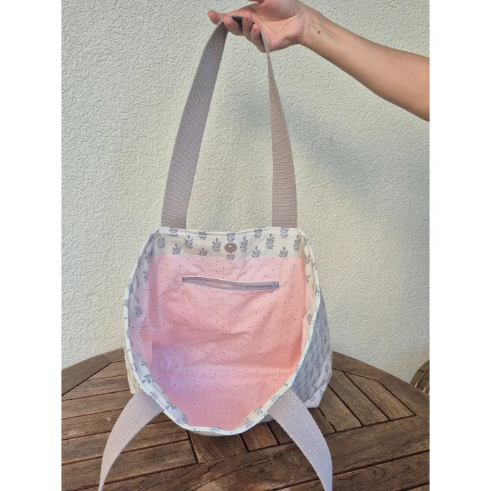 Minimal Leaf Pattern Handmade Shoulder Bag - 5