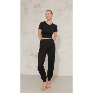 Linda Siyah Yoga Pantolon Ve Bluz Seti - 2