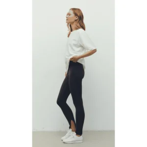 Oversize Tişört Bra Ve Yırtmaçlı Tayt Set - 3