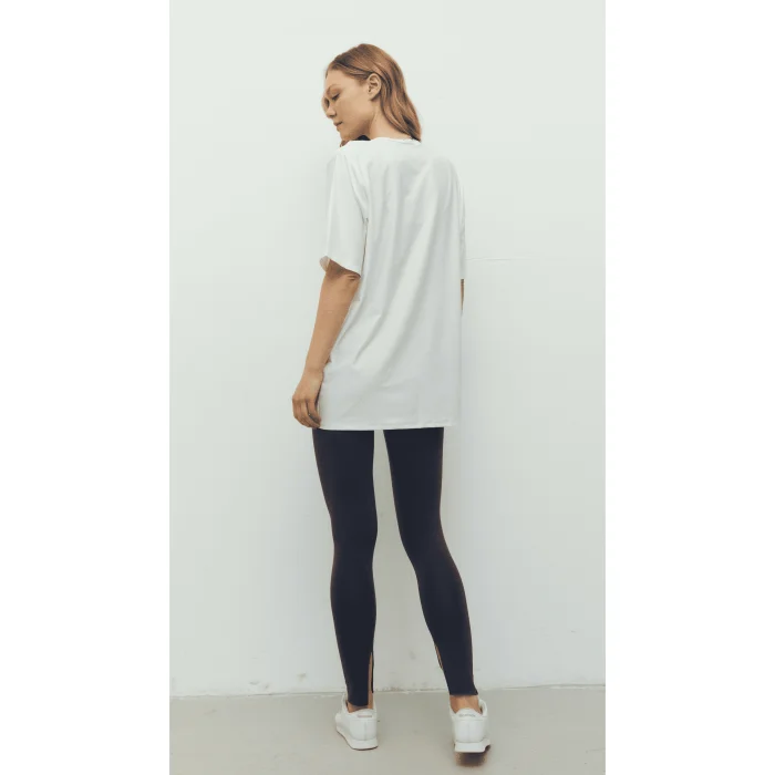 Oversize Tişört Bra Ve Yırtmaçlı Tayt Set - 4
