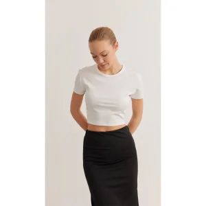 Linda Beyaz Crop Top - 1