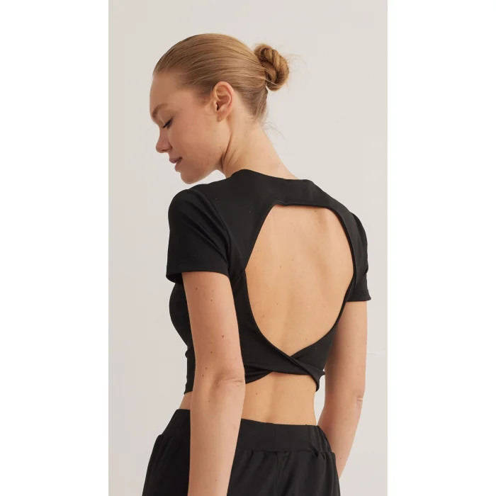 Siyah Linda Crop Top - 2