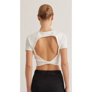Linda Beyaz Crop Top - 3