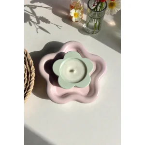 Çiçek Mum Ve Yıldız Tabak - 3