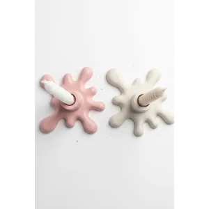2'li Pembe-beyaz Akışkan Şamdan Ve Spiral Mum Dekoratif Set - 3