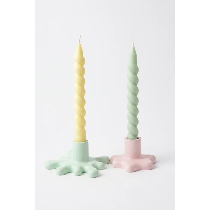 2'li Spiral Şamdan Mum - 2