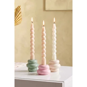 3'lü Pastel Donut Beton Şamdan Seti - 4