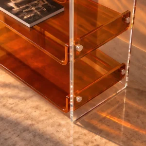 Amber Monarch Consult Acrylic Console Table - 7