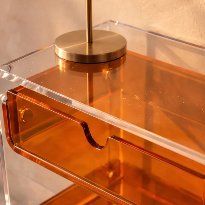 Amber Monarch Consult Acrylic Console Table - 10