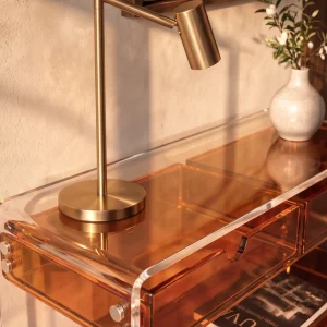 Amber Monarch Consult Acrylic Console Table - 12