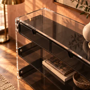 Monarch Consult Two-Shelf Two-Drawer Acrylic Console Table - 5
