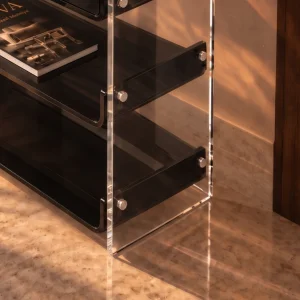 Monarch Consult Two-Shelf Two-Drawer Acrylic Console Table - 8