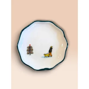 Minimal Patterned Porcelain Mini Plate - 1