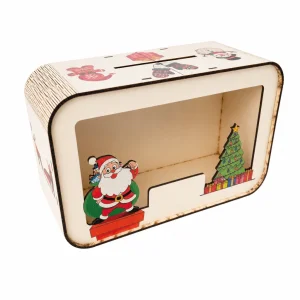 Christmas Savings Yeni Yıl Temalı Ahşap Çocuk Kumbarası - 1