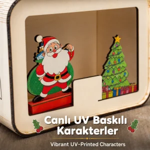 Christmas Savings Yeni Yıl Temalı Ahşap Çocuk Kumbarası - 4