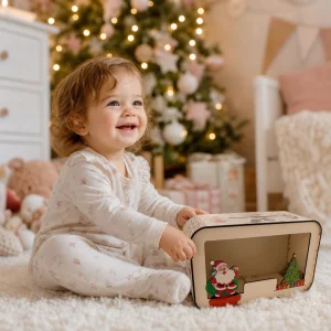 Christmas Savings Yeni Yıl Temalı Ahşap Çocuk Kumbarası - 2