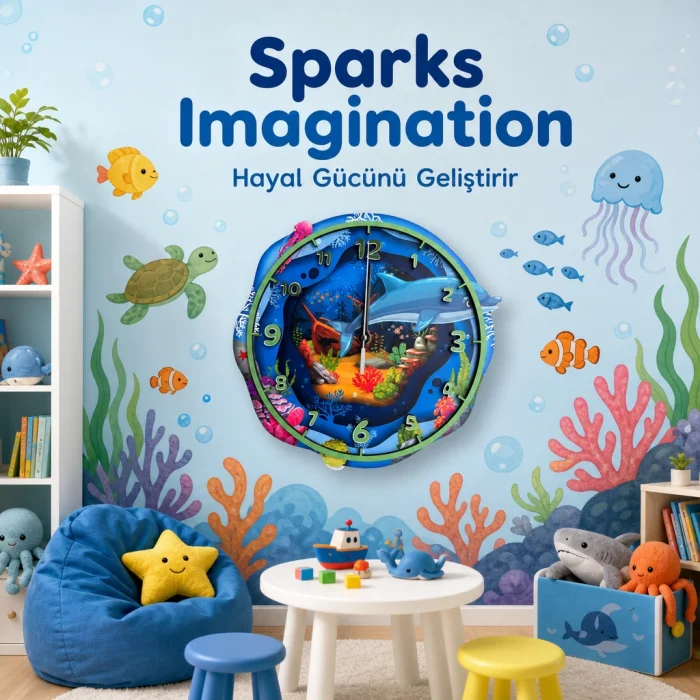 Ocean Dreams Ahşap Duvar Saati - 2