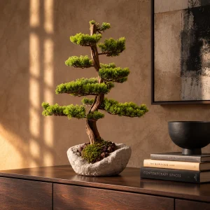 Arbor Stone El Yapımı Beton Saksı Bonsai Dekoratif Obje - 3