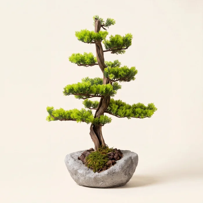 Arbor Stone El Yapımı Beton Saksı Bonsai Dekoratif Obje - 1