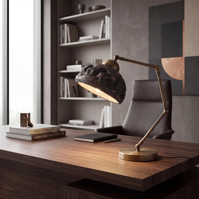 Bronza Handmade Concrete Table Lamp - 2