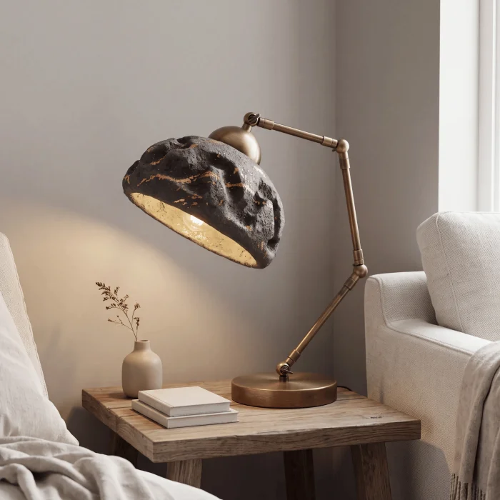 Bronza Handmade Concrete Table Lamp - 3