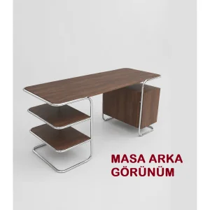 Thonet Walnut Chrome Desk - 8