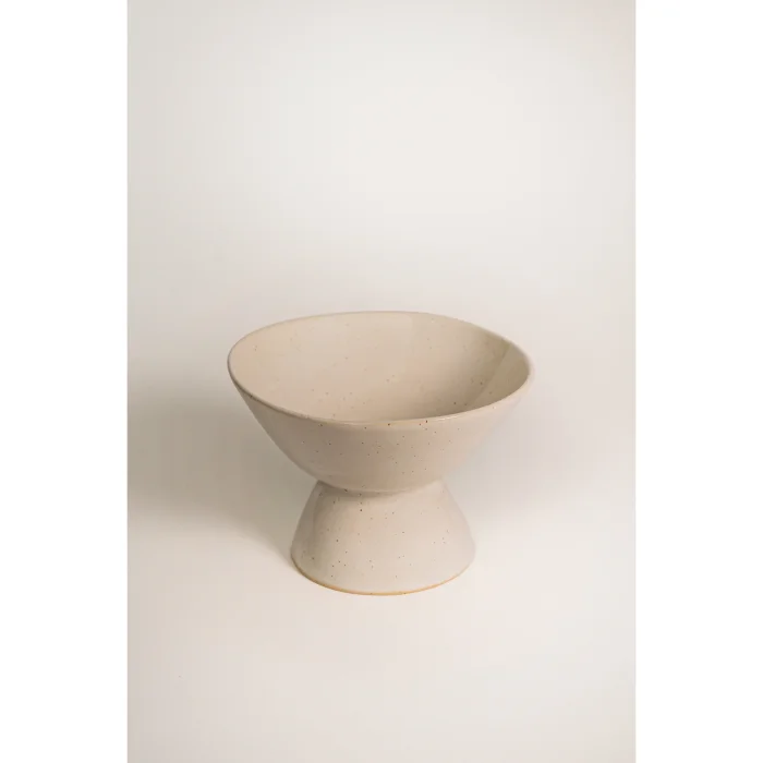 Rise Mini Stoneware Pedestal Bowl - 4