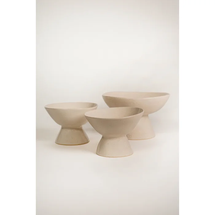 Rise Mini Stoneware Pedestal Bowl - 6